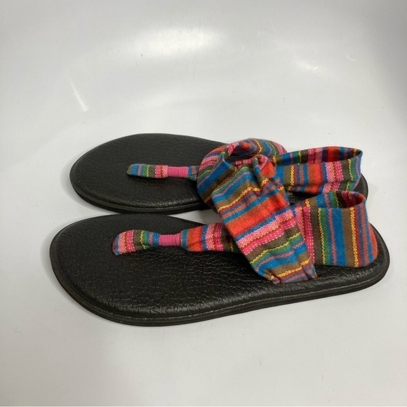 Sanuk multicolored sling back sandals size 10 - Picture 3 of 6